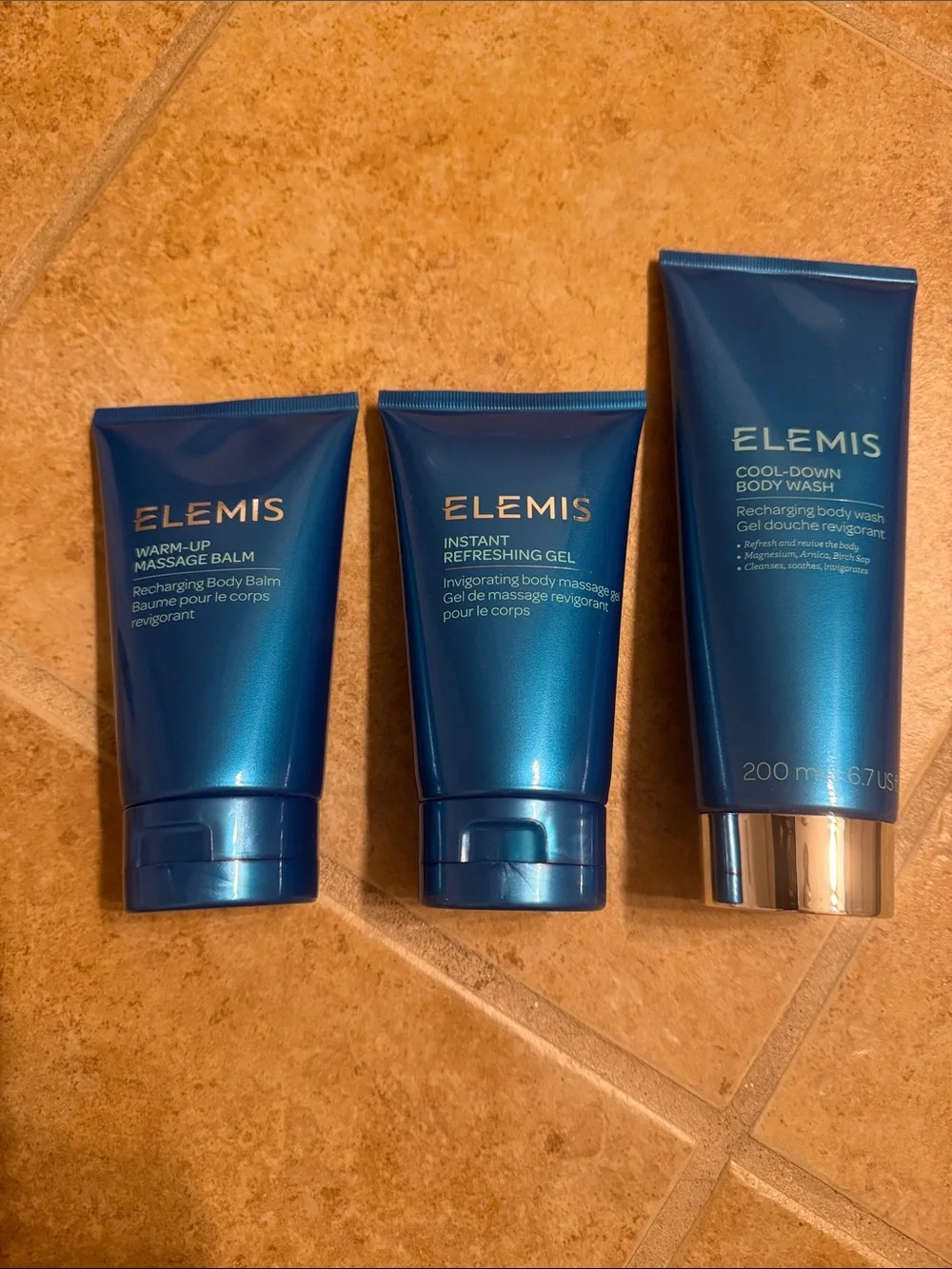 ELEMIS Active Body Trio - Blue Packaging Set nwt